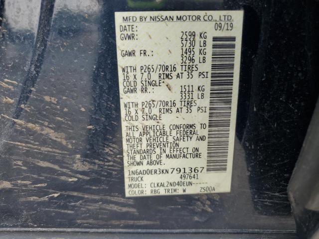 2019 NISSAN FRONTIER S 1N6AD0ER3KN791367