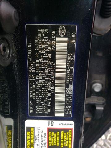 2018 TOYOTA CAMRY L 4T1B11HK3JU576527