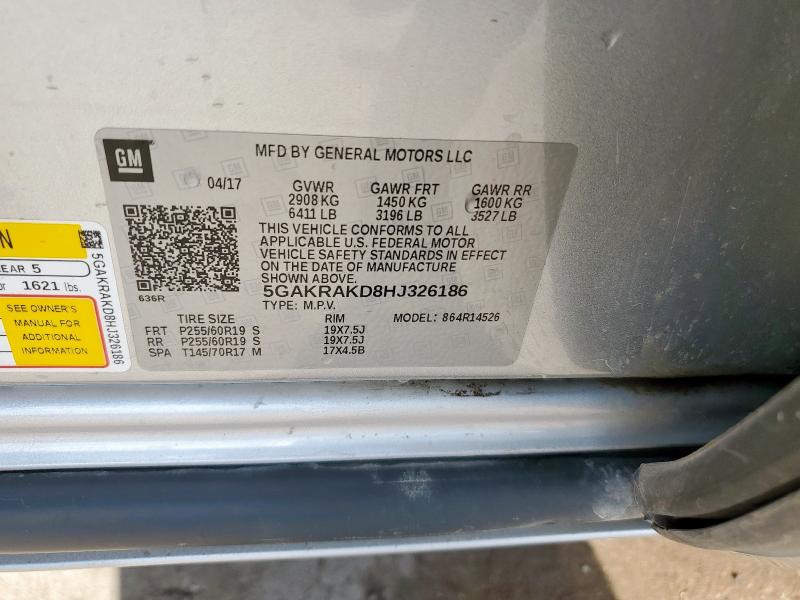 2017 BUICK ENCLAVE - 5GAKRAKD8HJ326186