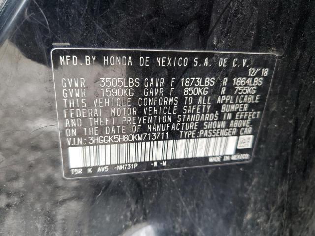 2019 HONDA FIT EX - 3HGGK5H80KM713711