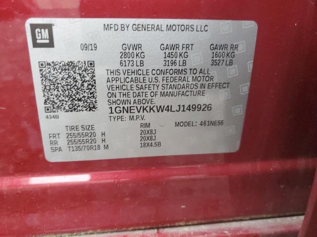 2020 CHEVROLET TRAVERSE P 1GNEVKKW4LJ149926