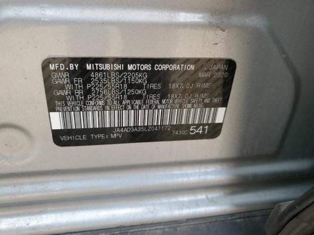 2020 MITSUBISHI OUTLANDER - JA4AD3A35LZ041172