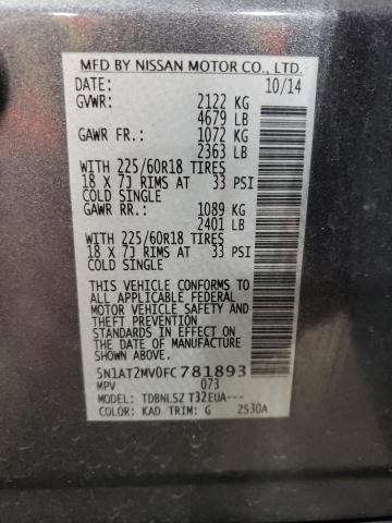 2015 NISSAN ROGUE S - 5N1AT2MV0FC781893