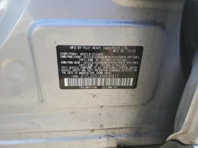 2016 SUBARU FORESTER 2 - JF2SJGDC0GH496417