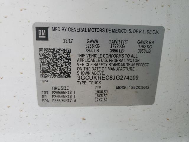 2018 CHEVROLET SILVERADO - 3GCUKREC8JG274109
