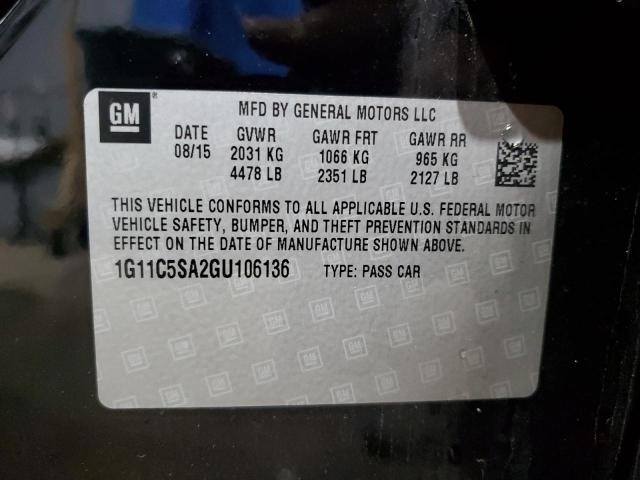 2016 CHEVROLET MALIBU LIM - 1G11C5SA2GU106136