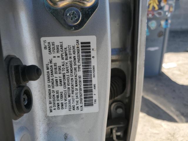 2015 HONDA CIVIC LX - 2HGFB2F59FH558180