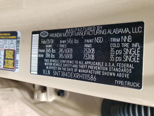 2024 HYUNDAI SANTA CRUZ - 5NTJB4DEXRH111586