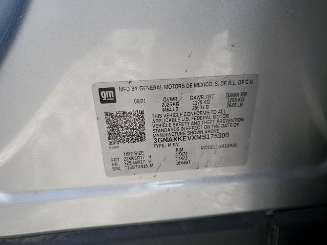 2021 CHEVROLET EQUINOX LT - 3GNAXKEVXMS175300