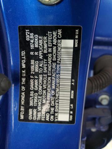 2021 HONDA CIVIC EX - SHHFK7H62MU416515