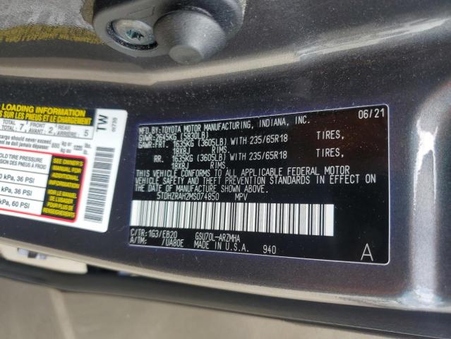 2021 TOYOTA HIGHLANDER - 5TDHZRAH2MS074850