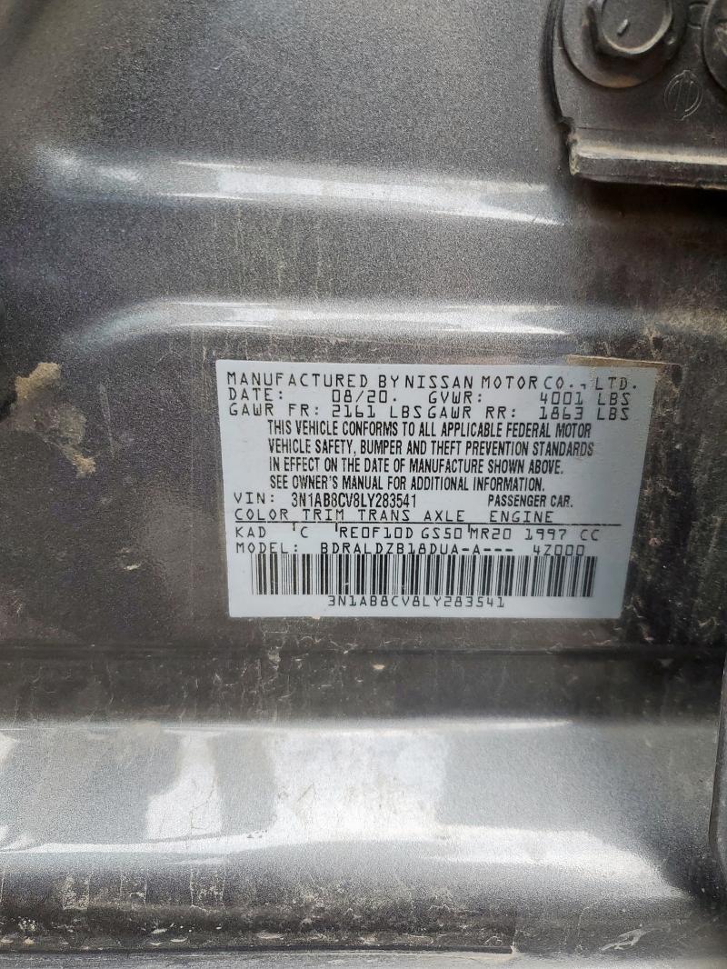 2020 NISSAN SENTRA SV 3N1AB8CV8LY283541