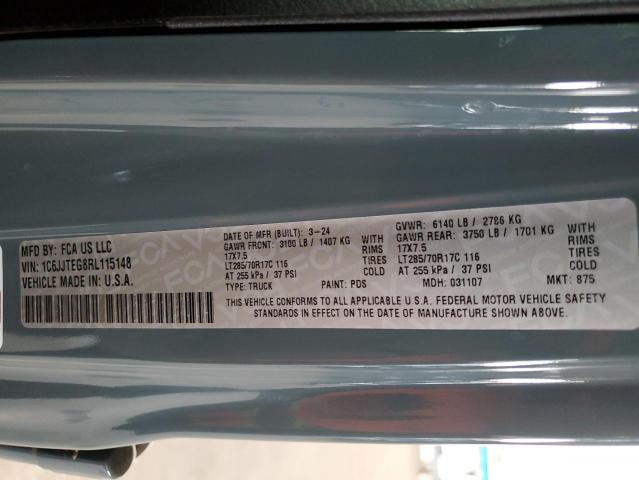 2024 JEEP GLADIATOR - 1C6JJTEG8RL115148