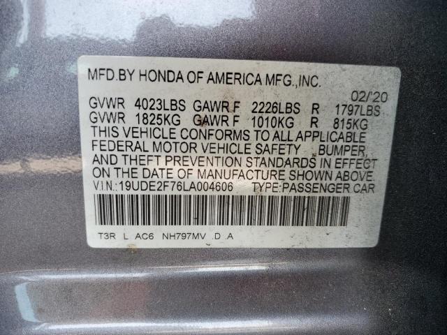 2020 ACURA ILX PREMIU 19UDE2F76LA004606