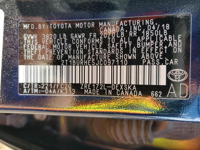 2018 TOYOTA COROLLA L - 2T1BURHE5JC097110