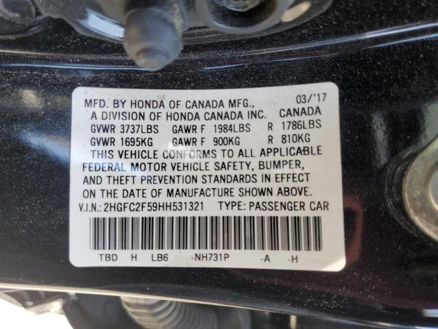 2017 HONDA CIVIC LX - 2HGFC2F59HH531321