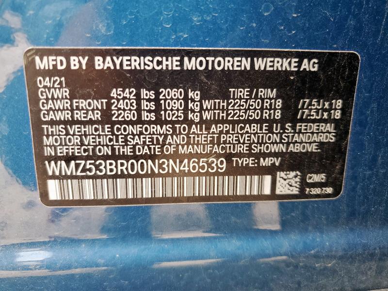 2022 MINI COOPER S C WMZ53BR00N3N46539