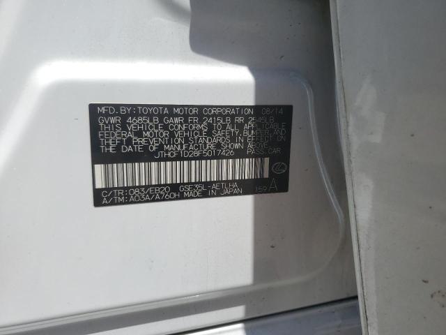 2015 LEXUS IS 250 - JTHCF1D28F5017426