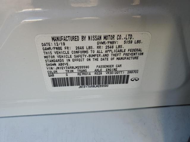 2020 INFINITI Q50 PURE JN1EV7AR8LM255590