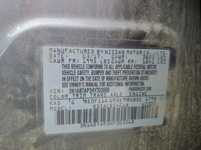 2017 NISSAN SENTRA S - 3N1AB7AP3HY303068