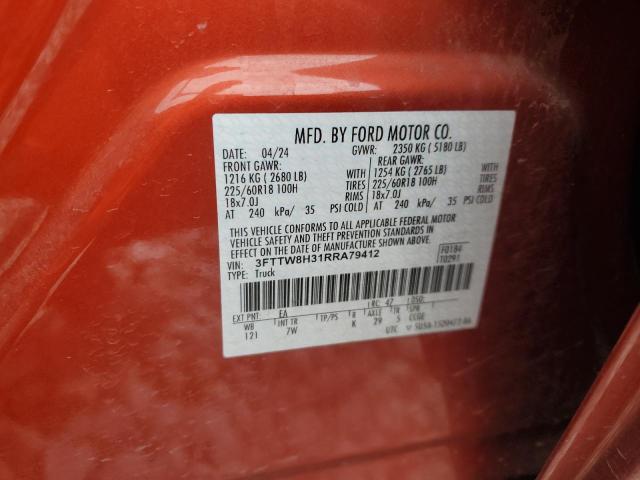 2024 FORD MAVERICK X 3FTTW8H31RRA79412