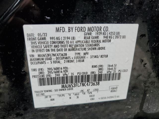 2022 FORD ECOSPORT S - MAJ6S3FL7NC473638
