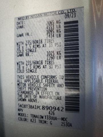 2023 NISSAN ROGUE SV - 5N1BT3BA1PC890942
