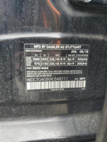 2019 MERCEDES-BENZ GLA 250 4M WDCTG4GB0KJ548711