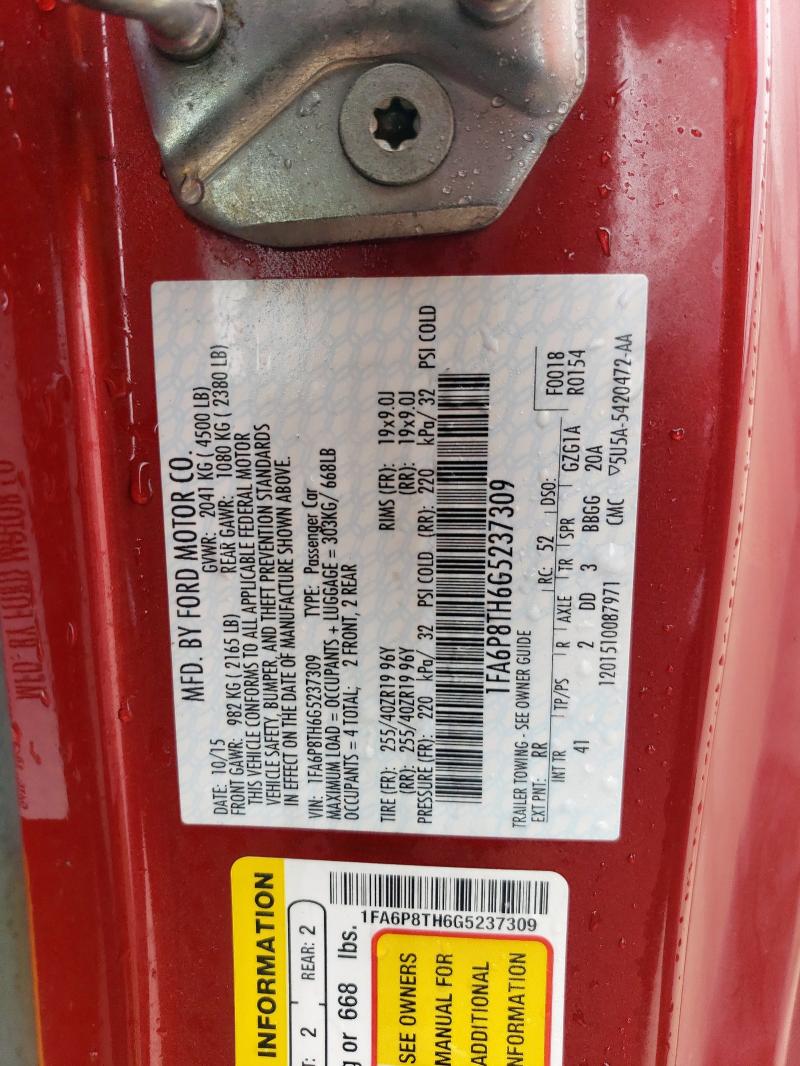 2016 FORD MUSTANG - 1FA6P8TH6G5237309