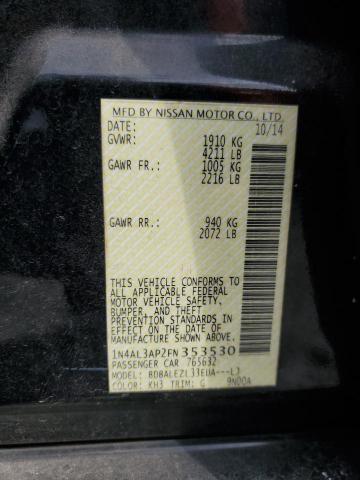 2015 NISSAN ALTIMA 2.5 - 1N4AL3AP2FN353530
