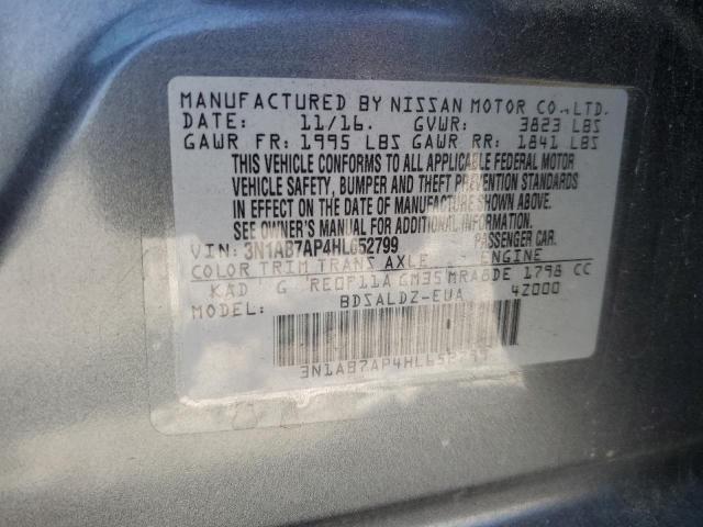 2017 NISSAN SENTRA S - 3N1AB7AP4HL652799