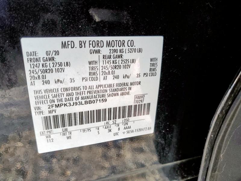 2020 FORD EDGE SEL - 2FMPK3J93LBB07159