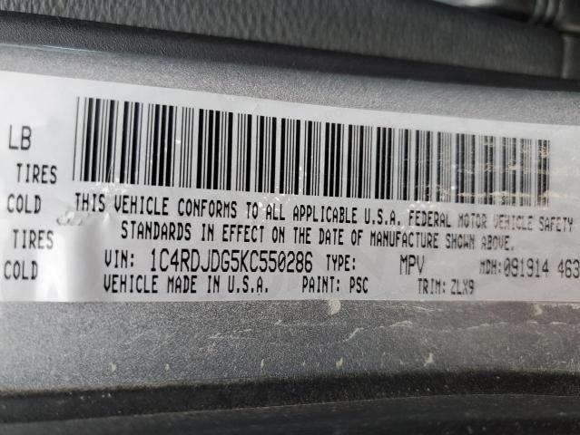2019 DODGE DURANGO GT - 1C4RDJDG5KC550286