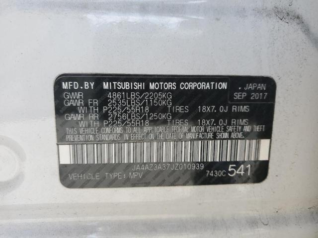 2018 MITSUBISHI OUTLANDER - JA4AZ3A37JZ010939