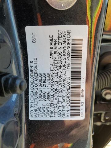 2022 HONDA INSIGHT EX 19XZE4F59NE006168