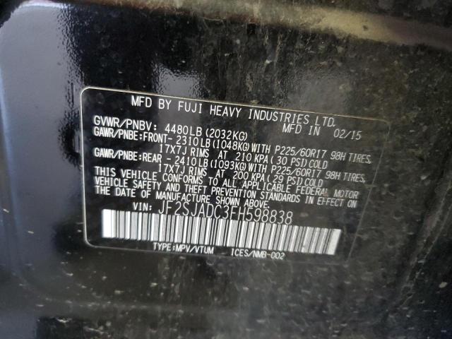 2015 SUBARU FORESTER 2.5I PREMIUM JF2SJADC3FH598838