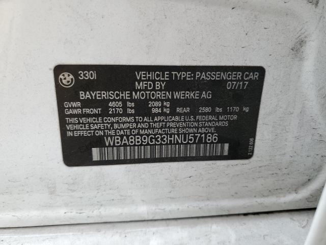 2017 BMW 330 I WBA8B9G33HNU57186