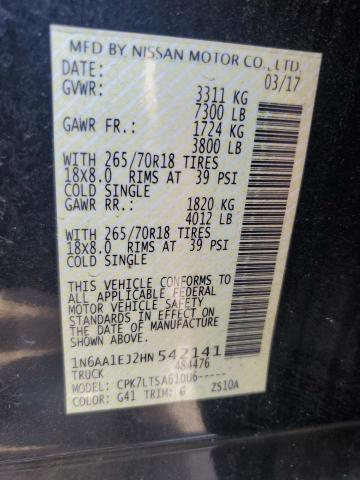 2017 NISSAN TITAN S - 1N6AA1EJ2HN542141