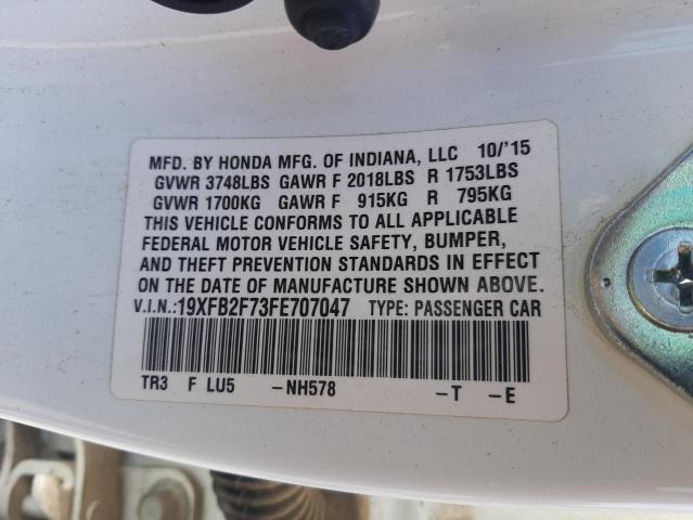 2015 HONDA CIVIC SE 19XFB2F73FE707047