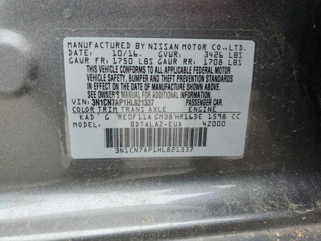 2017 NISSAN VERSA S - 3N1CN7AP1HL821337