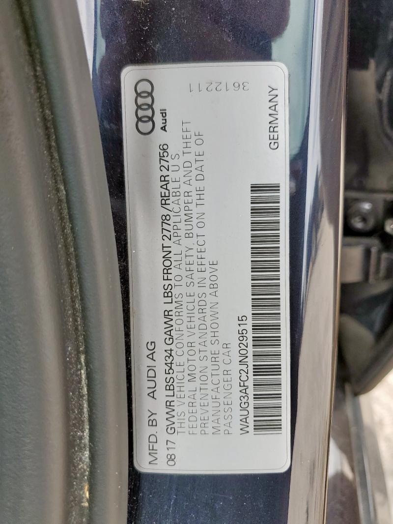 2018 AUDI A6 PREMIUM - WAUG3AFC2JN029515