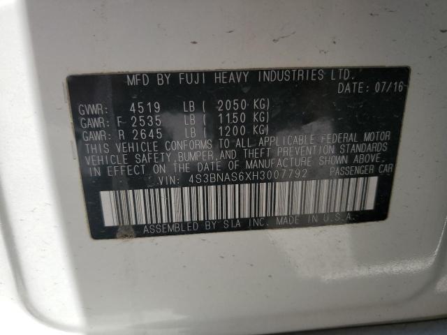 2017 SUBARU LEGACY SPO 4S3BNAS6XH3007792