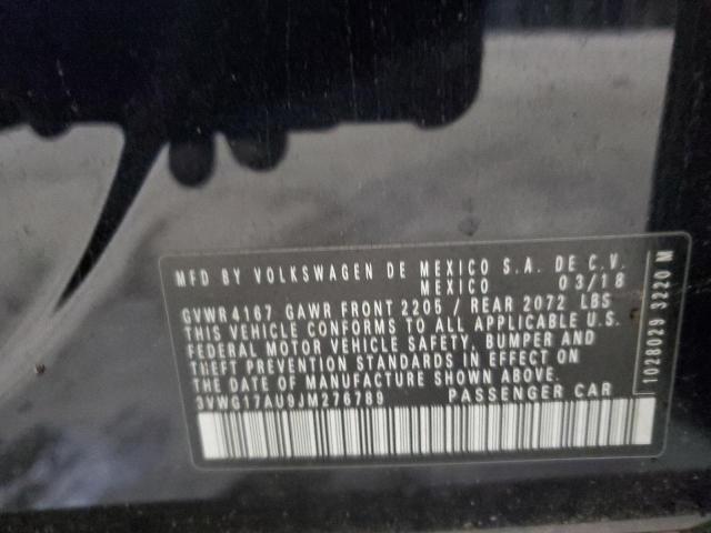 2018 VOLKSWAGEN GOLF S 3VWG17AU9JM276789