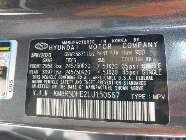 2020 HYUNDAI PALISADE L - KM8R5DHE2LU150667