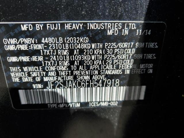 2015 SUBARU FORESTER 2 JF2SJAKC6FH547918