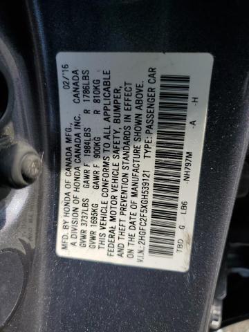 2016 HONDA CIVIC LX - 2HGFC2F5XGH539121