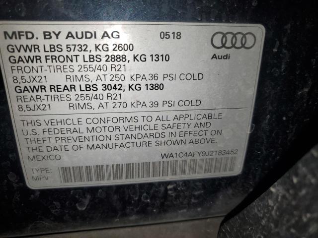2018 AUDI SQ5 PRESTI WA1C4AFY9J2183452