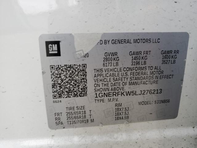 2020 CHEVROLET TRAVERSE L - 1GNERFKW5LJ276213