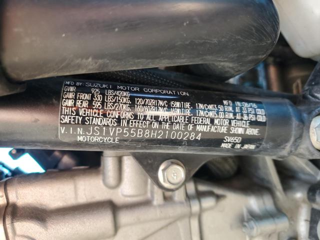 2017 SUZUKI SV650 A - JS1VP55B8H2100284