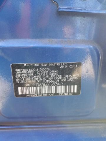 2015 SUBARU WRX STI LA JF1VA2W66F9805473
